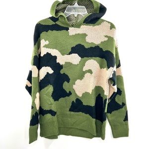 Cotton Emporium Black Camo Hooded Sweater Sz. S